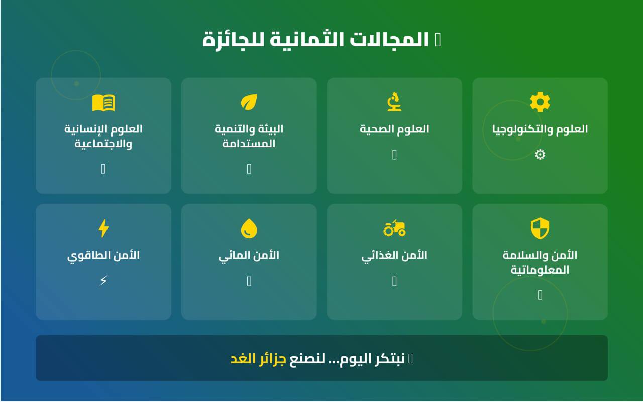 الطبعة الثانية لجائزة رئيس الجمهورية للباحث المبتكر