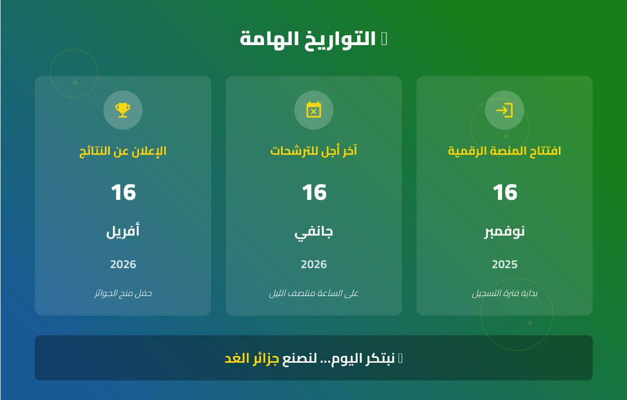 الطبعة الثانية لجائزة رئيس الجمهورية للباحث المبتكر